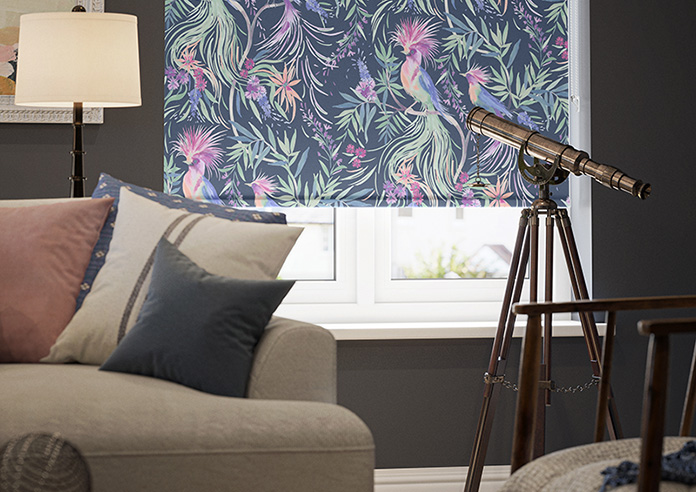 Birds of Paradise, Navy - Twist&Fit Roller Blind - Image 5